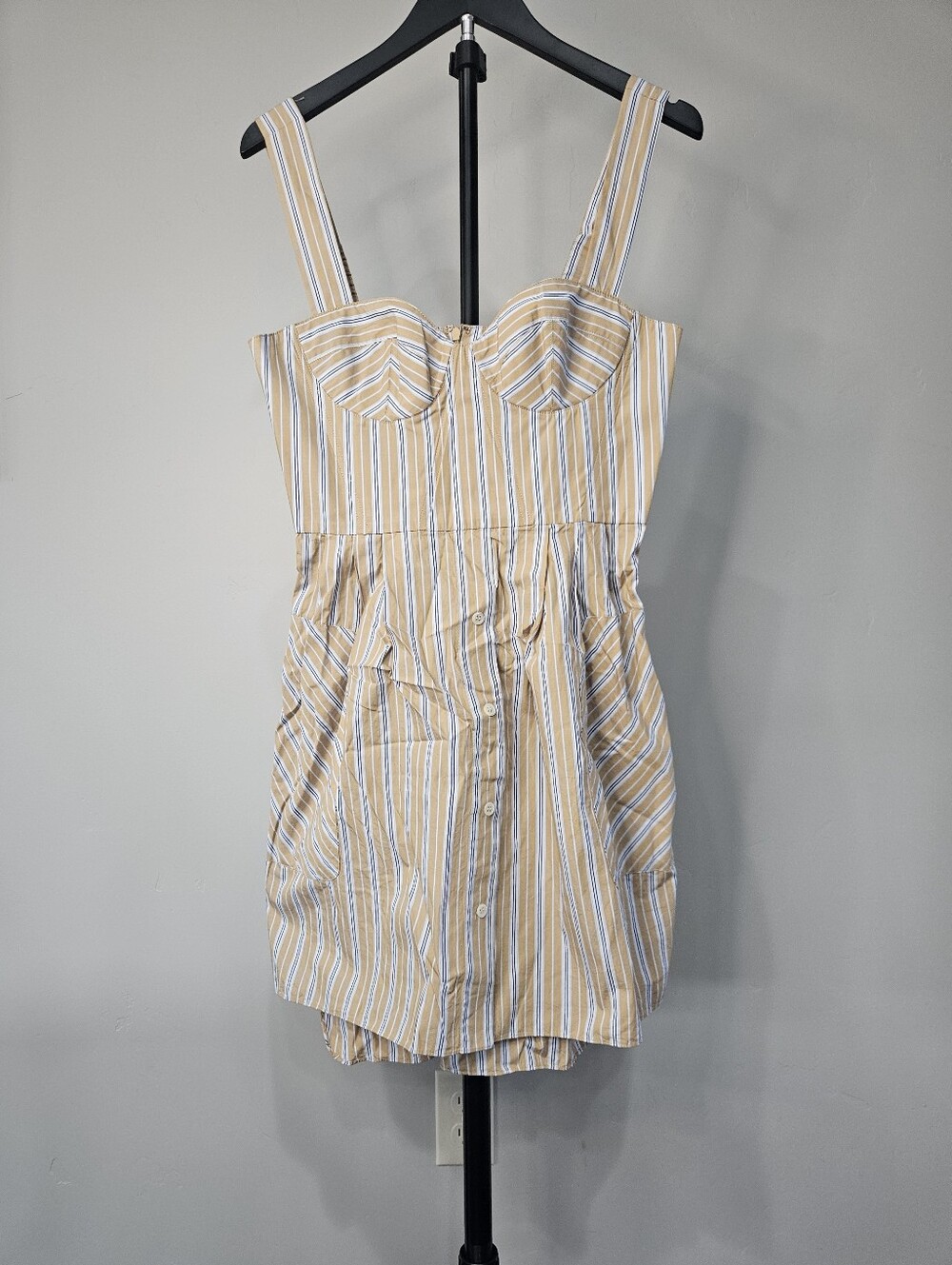 NEW LIDAAN woman’s Lina Ruffle Poplin Mini Mini dress size small